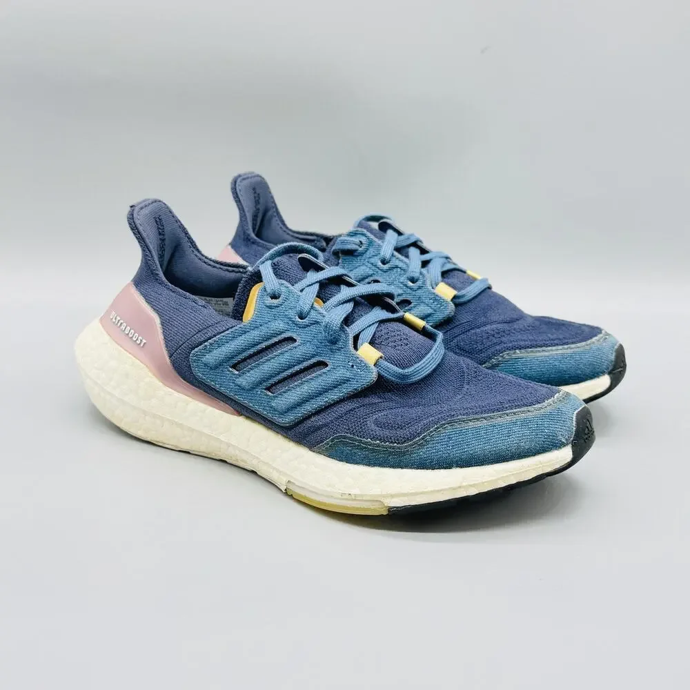 Adidas Shoes Womens 6 Blue Pink Ultraboost 22 Parley Running Athletic Sneakers - Picture 2 of 11